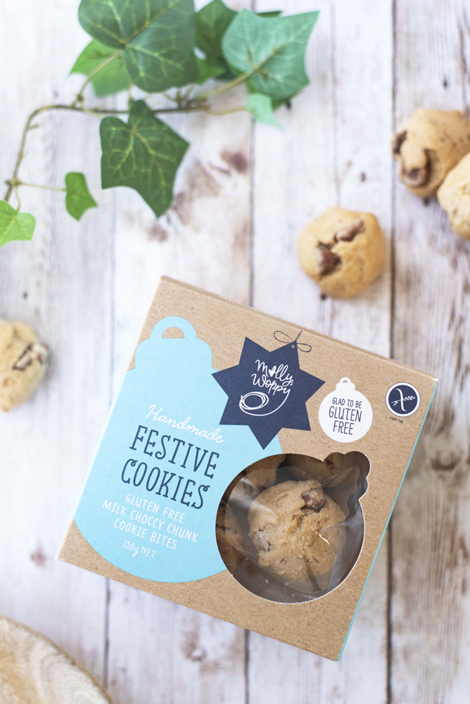 Molly Woppy Festive Choccy Chunk Cookies 130g - Just In Time Gourmet
